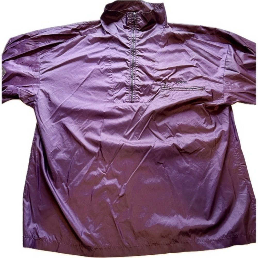 Vintage 90s Roffe Purple Ski Jacket Windbreaker Quarter Zip Nylon Size L‎ KC